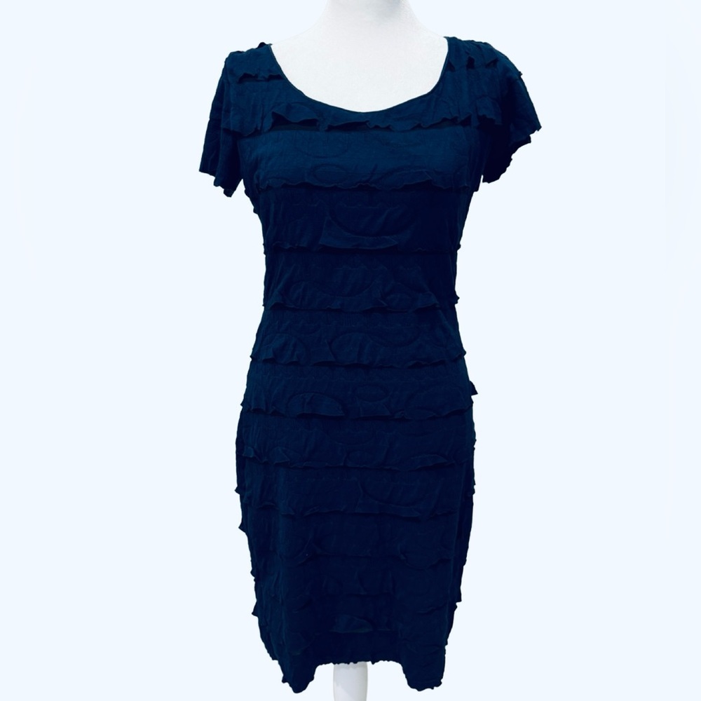 Studio M NWT Navy Ruffle Mini Dress, Medium